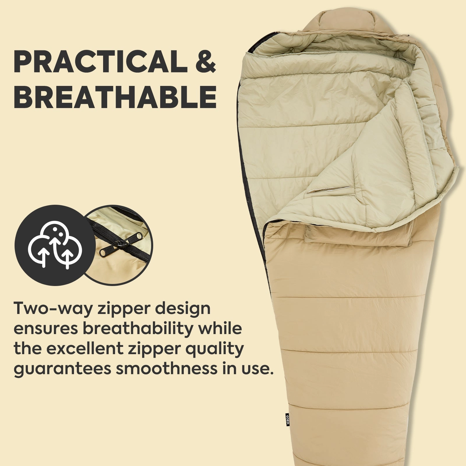 10°F Sleeping Bags for Adults Warm Camping Sleeping Bag