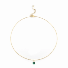 14kt Uni Malachite Anklet