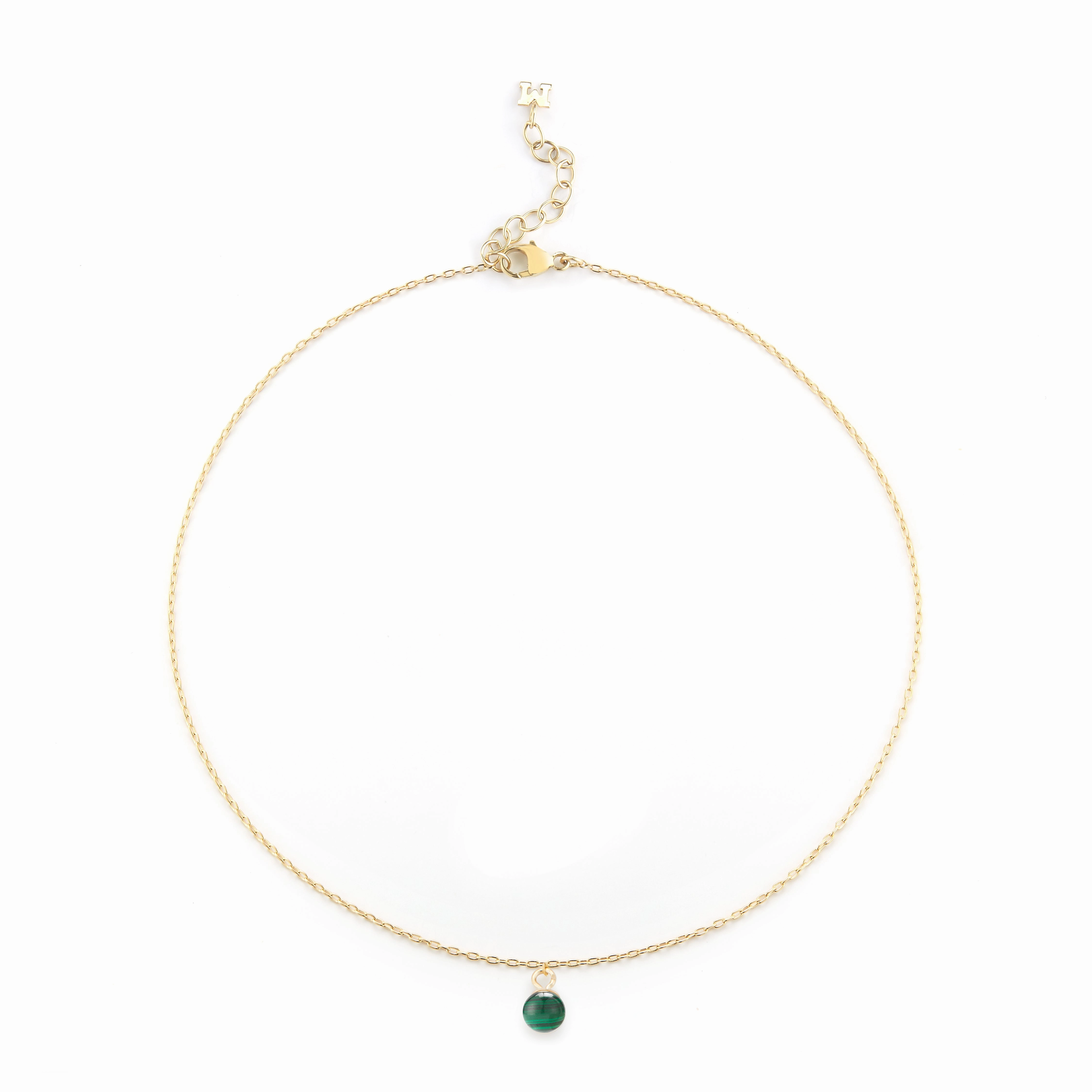 14kt Uni Malachite Anklet