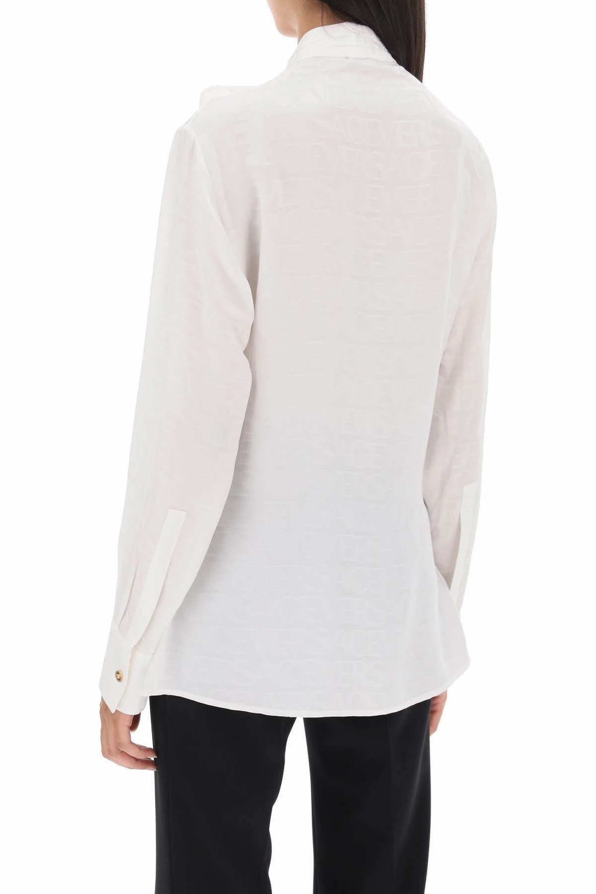 'Versace Women's Allover' Lavallière Shirt