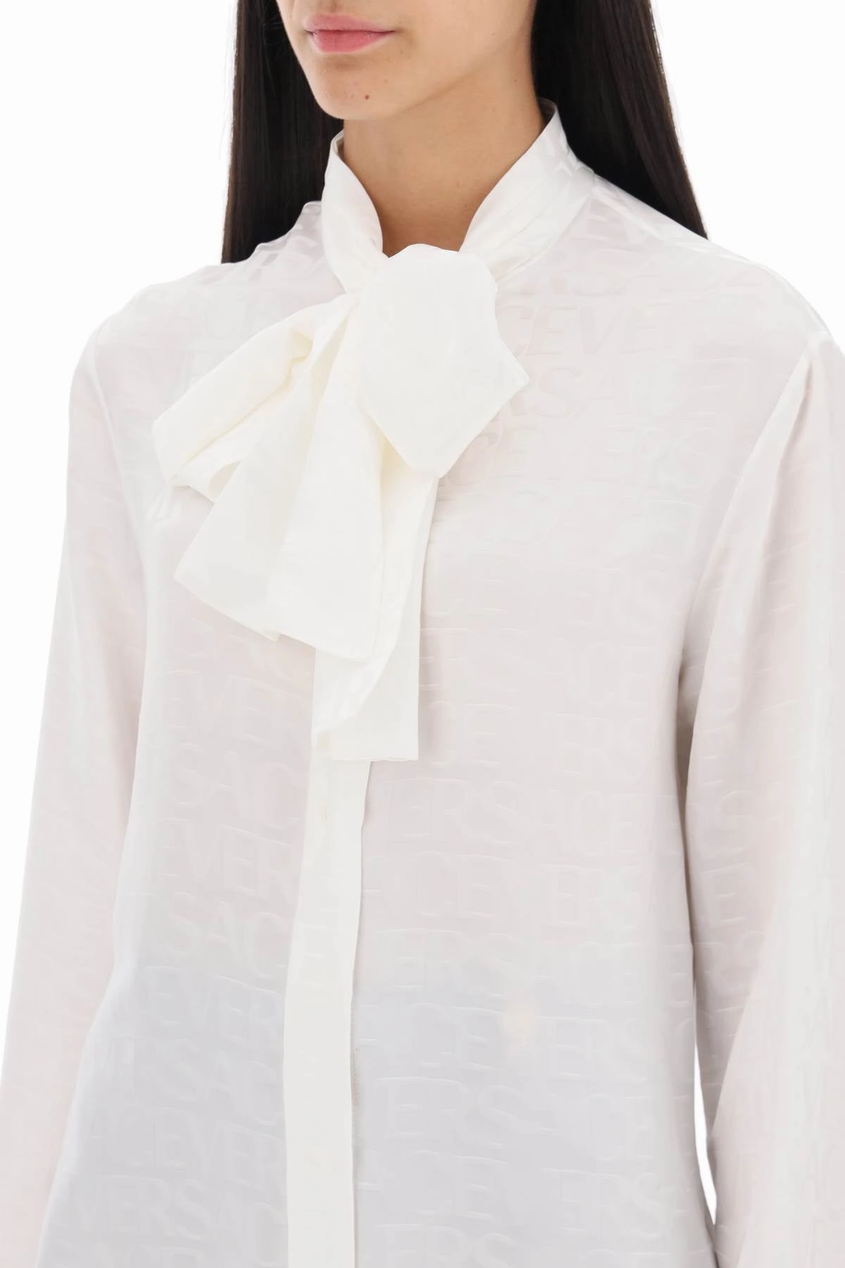'Versace Women's Allover' Lavallière Shirt