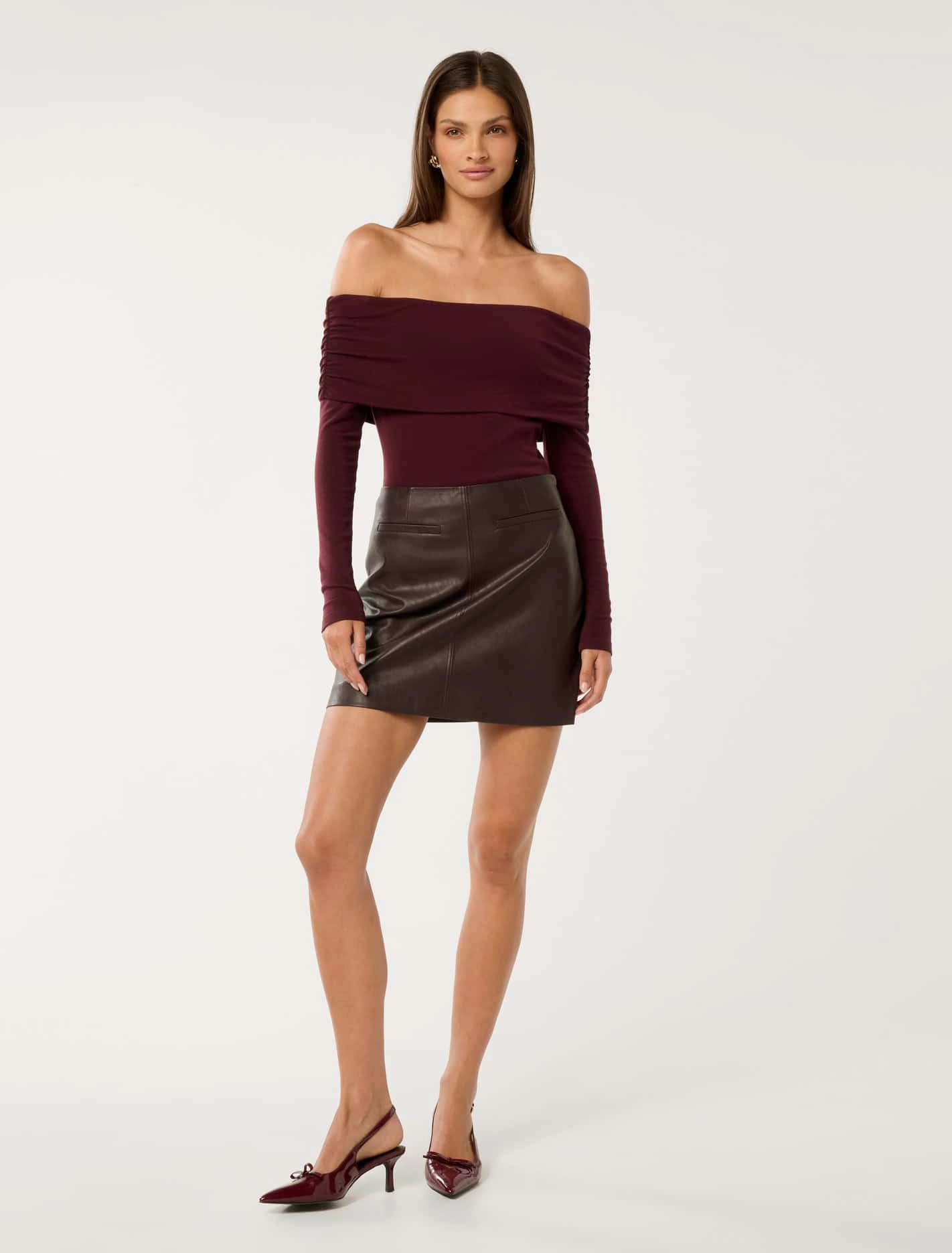 Addison Vegan Leather Mini Skirt