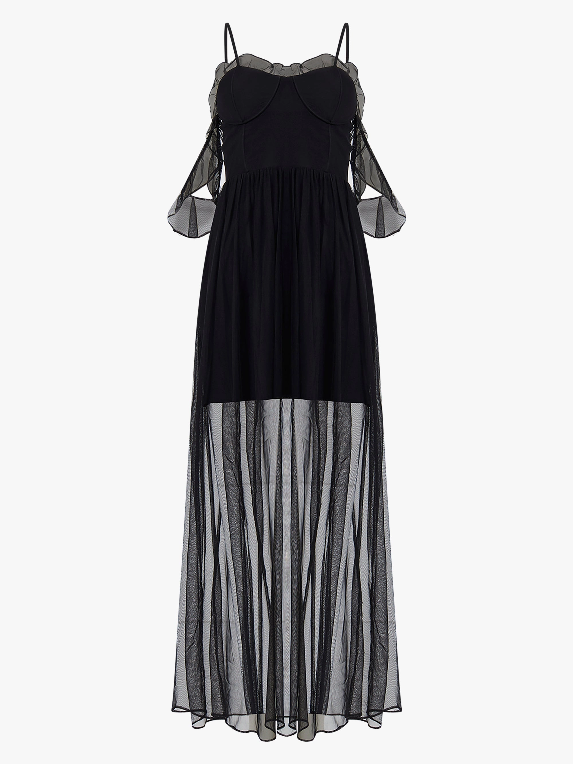 Alizee Mesh Night Out Maxi Dress