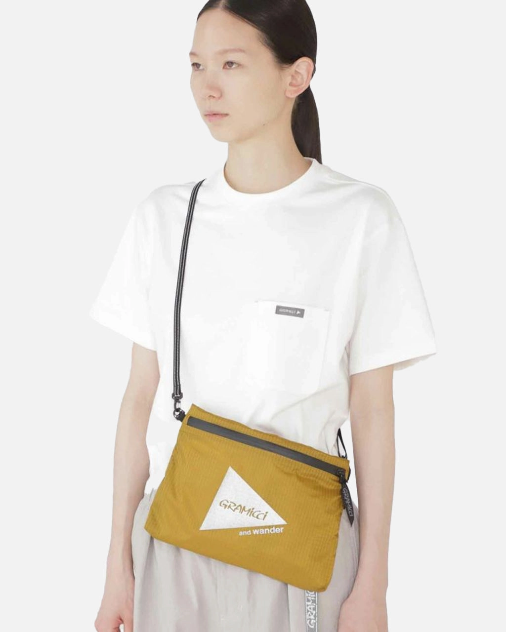 and wander x Gramicci Nylon Sacoche Beige