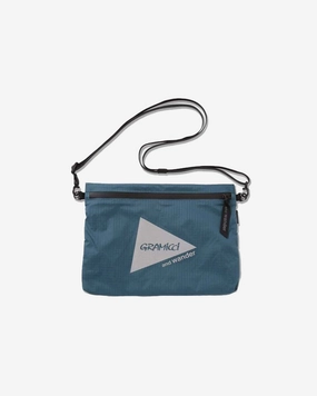 and wander x Gramicci Nylon Sacoche Blue Green