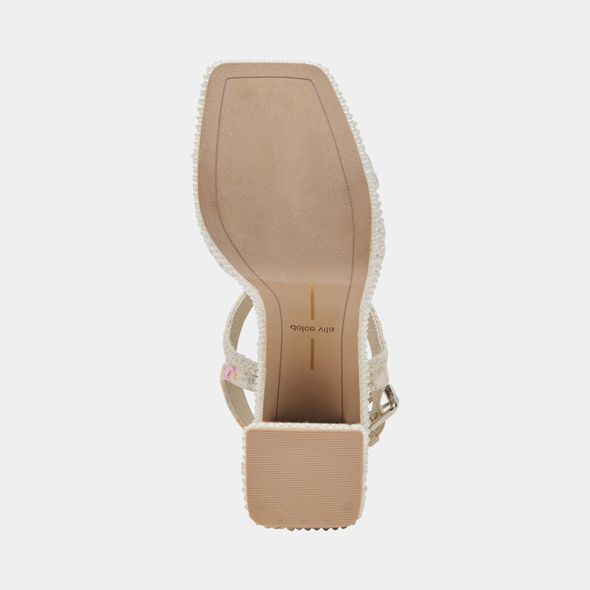 ANIRA PEARL HEELS PINK FLORAL PEARLS