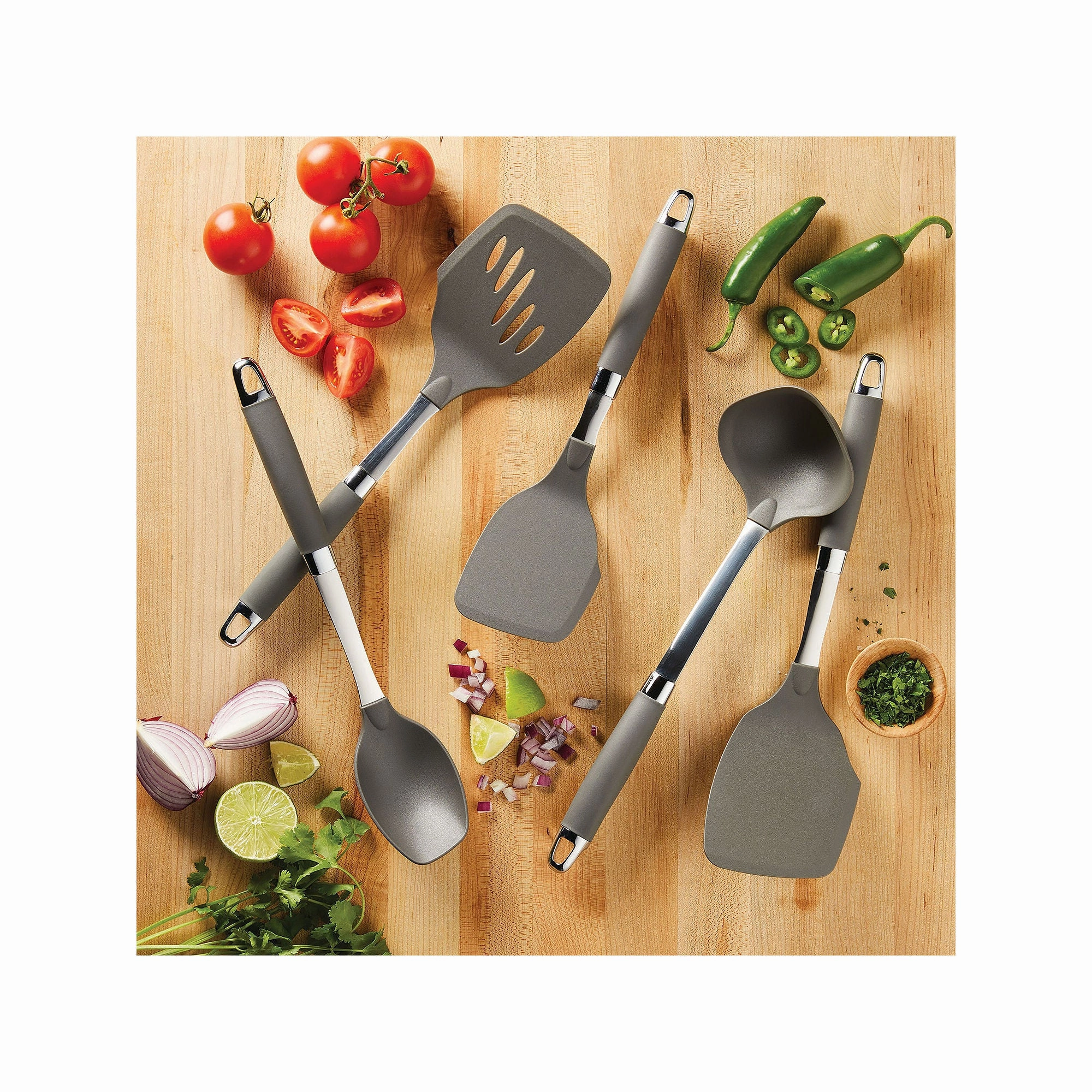 Anolon Suregrip 5-Pc. Kitchen Utensil Set - GRAY ONE SIZE