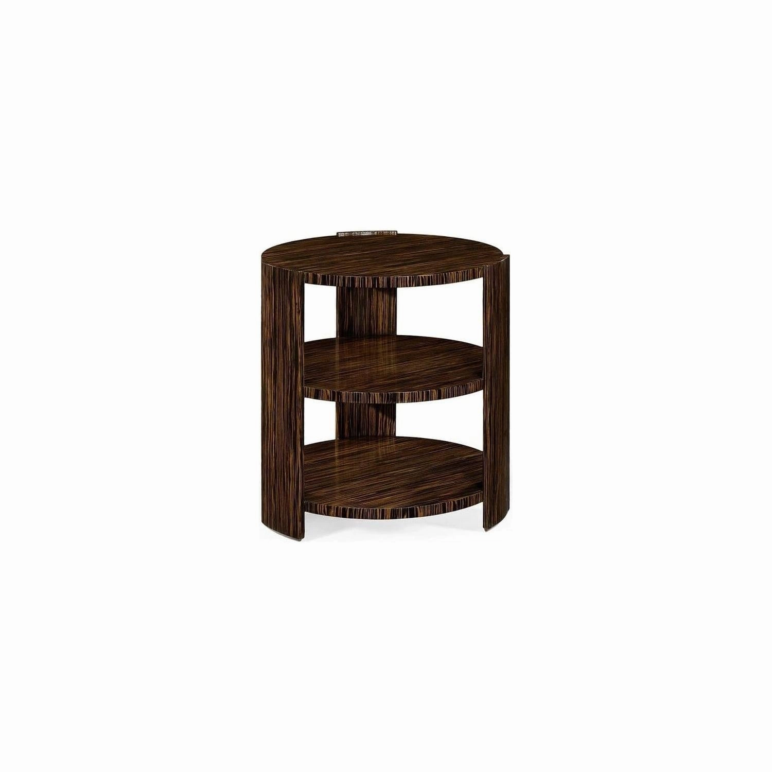 Art Deco Style Three-Tier Faux Macassar Side Table