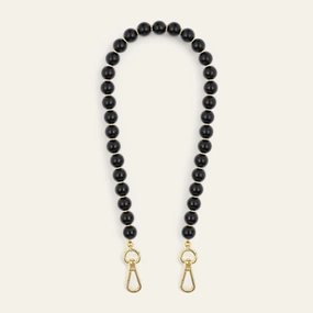 Aurora Strap | Black with Gold hardware