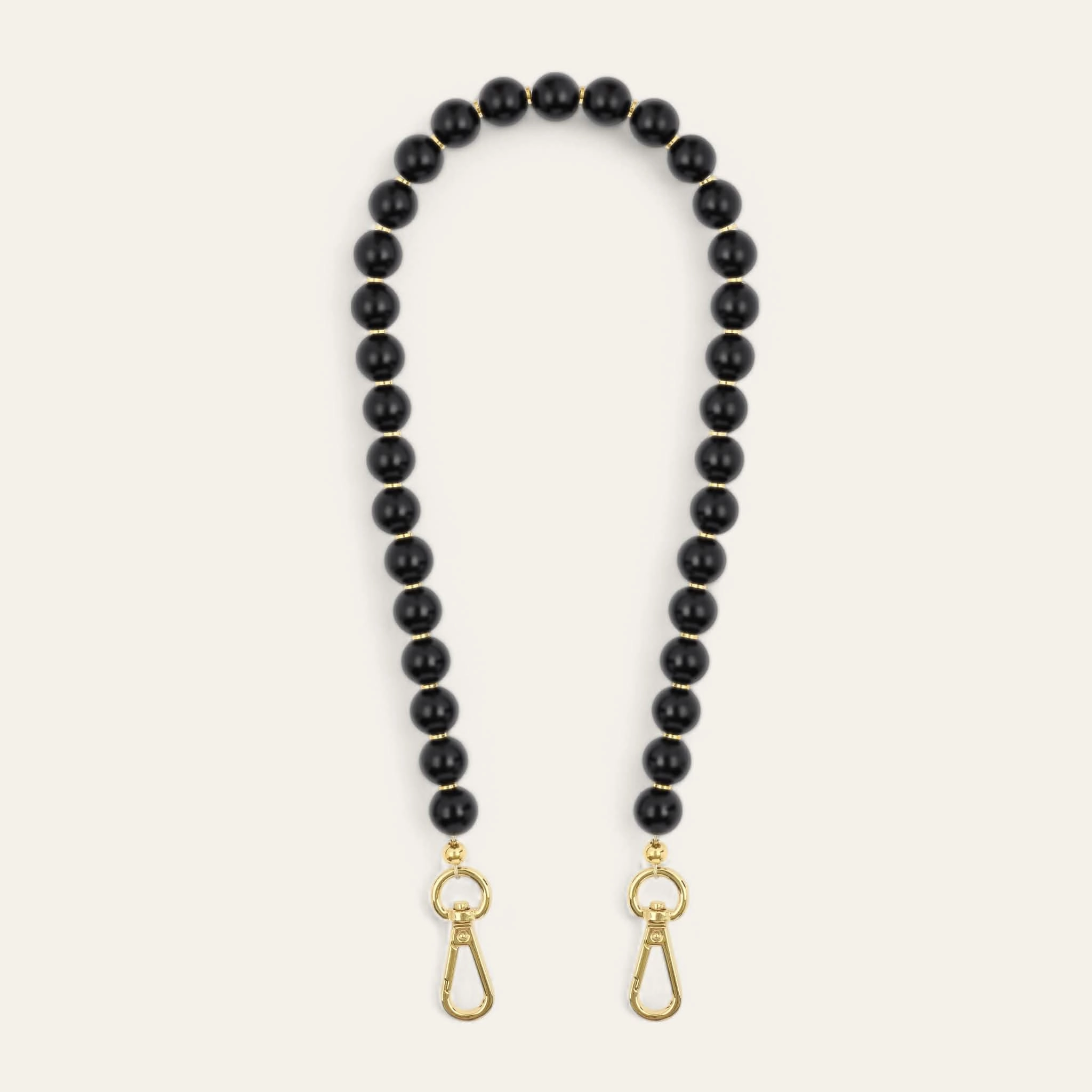Aurora Strap | Black with Gold hardware