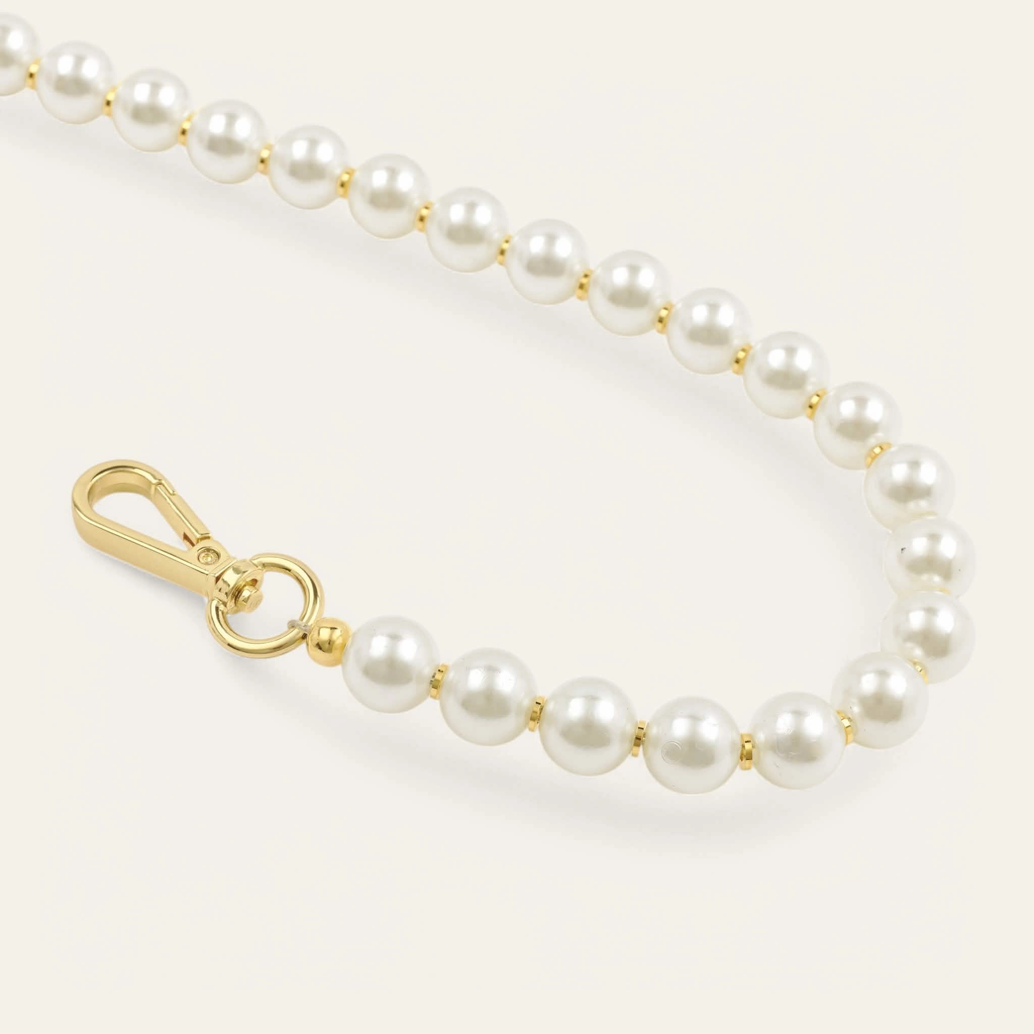 Aurora Strap | Pearl with Gold hardware