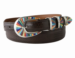 B G Mudd 11 w/ Cobbled Multi-Stone Inlay Buckle Set 1.0