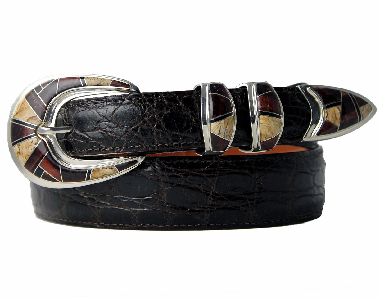 B G Mudd 11 w/ Tiger Eye, Jasper & Onyx Buckle Set 1.0