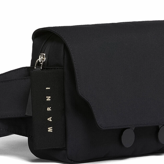 Black Cordura Cityscape Belt Bag - Black