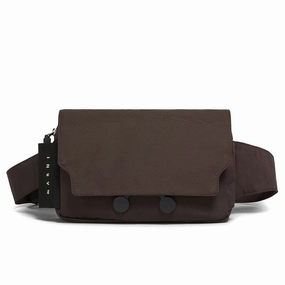 Black Cordura Cityscape Belt Bag - Coffee