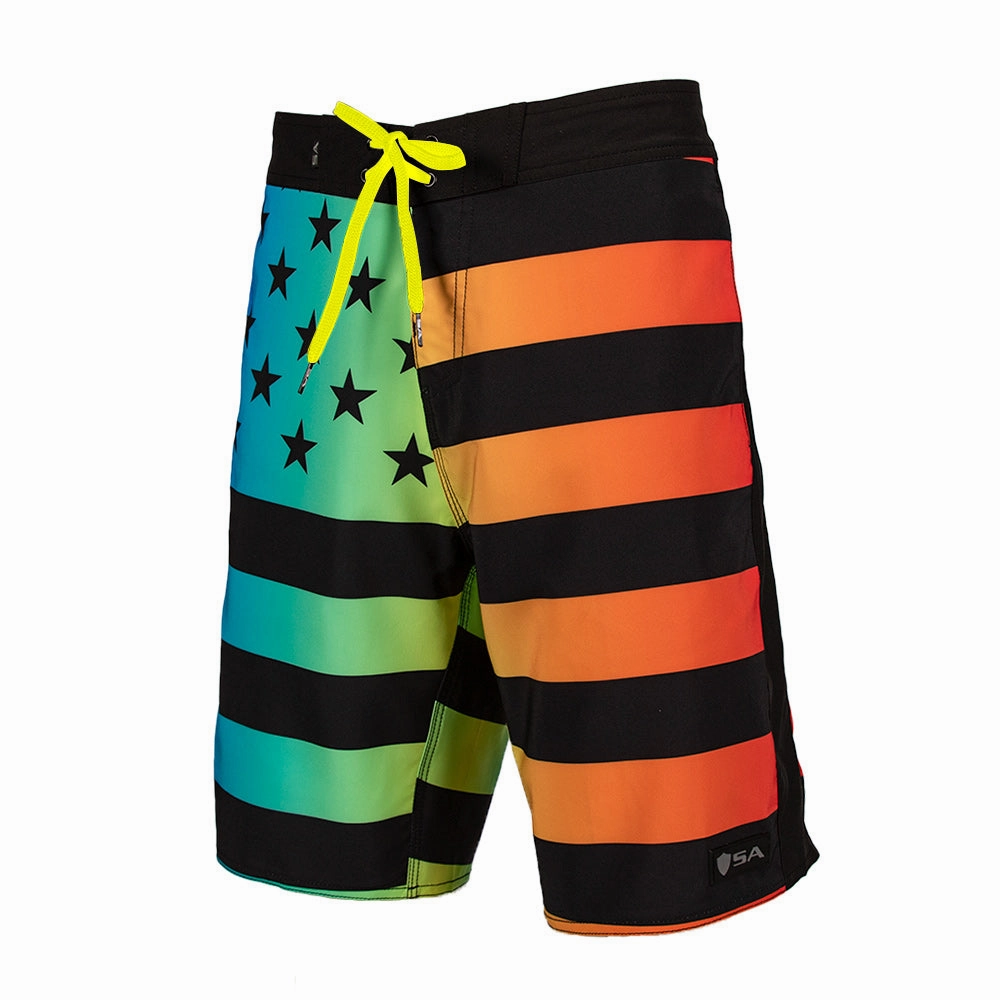 Board Shorts 2.0 | Neon Flag