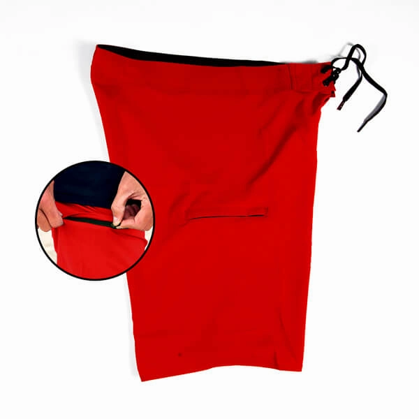 Board Shorts | Solid Red | Black SA Shield