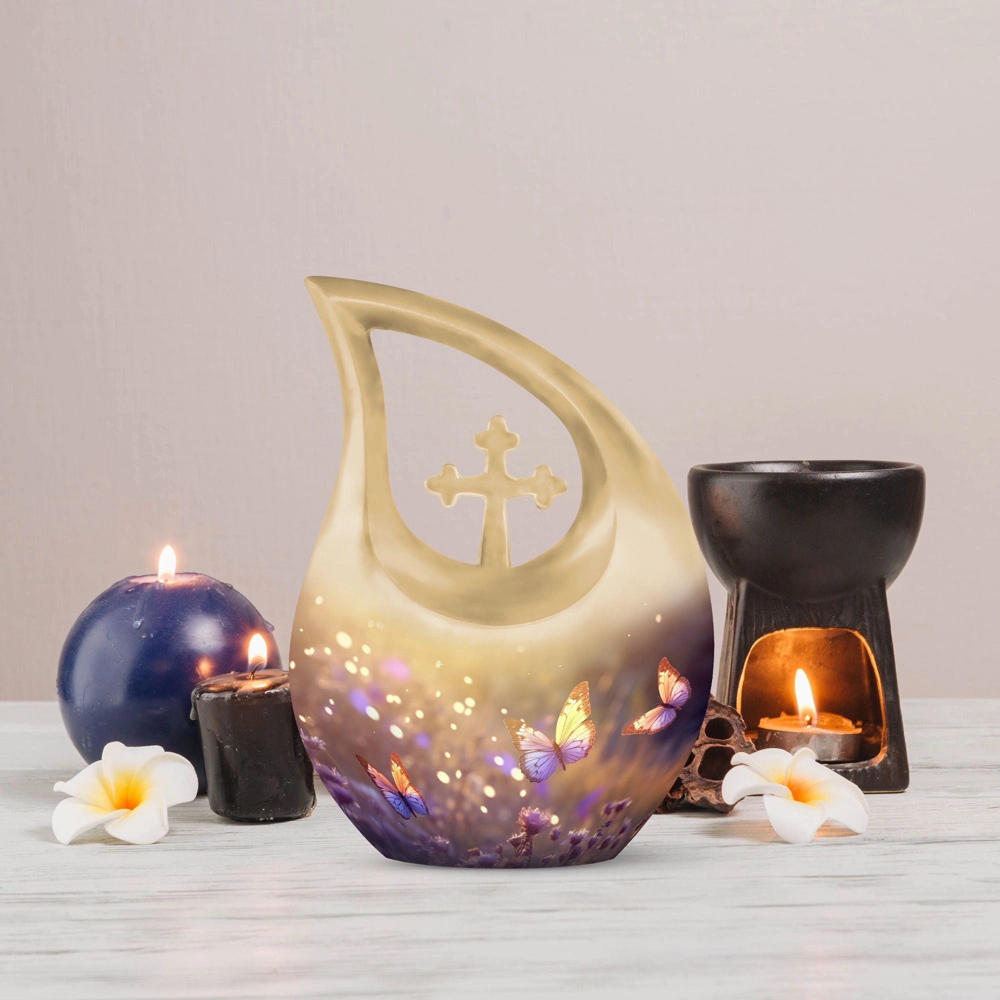 Butterfly Memorial Charm Reflective Funeral Urn mini
