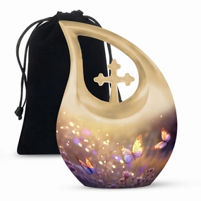 Butterfly Memorial Charm Reflective Funeral Urn mini