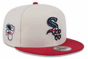 Chicago White Sox 4th of July 2024 Stone/Red 9FIFTY Snapback Hat