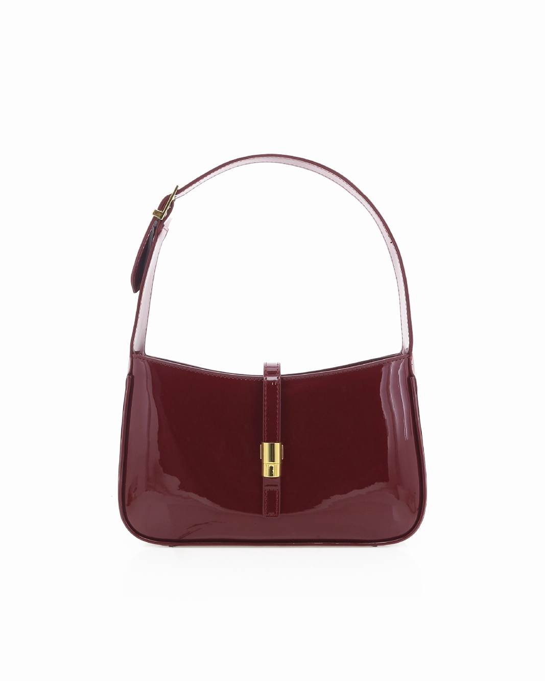 CLARA SHOULDER BAG - CHERRY RED PATENT