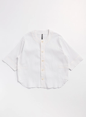 Cotton Nylon Seersucker Baseball Jacket