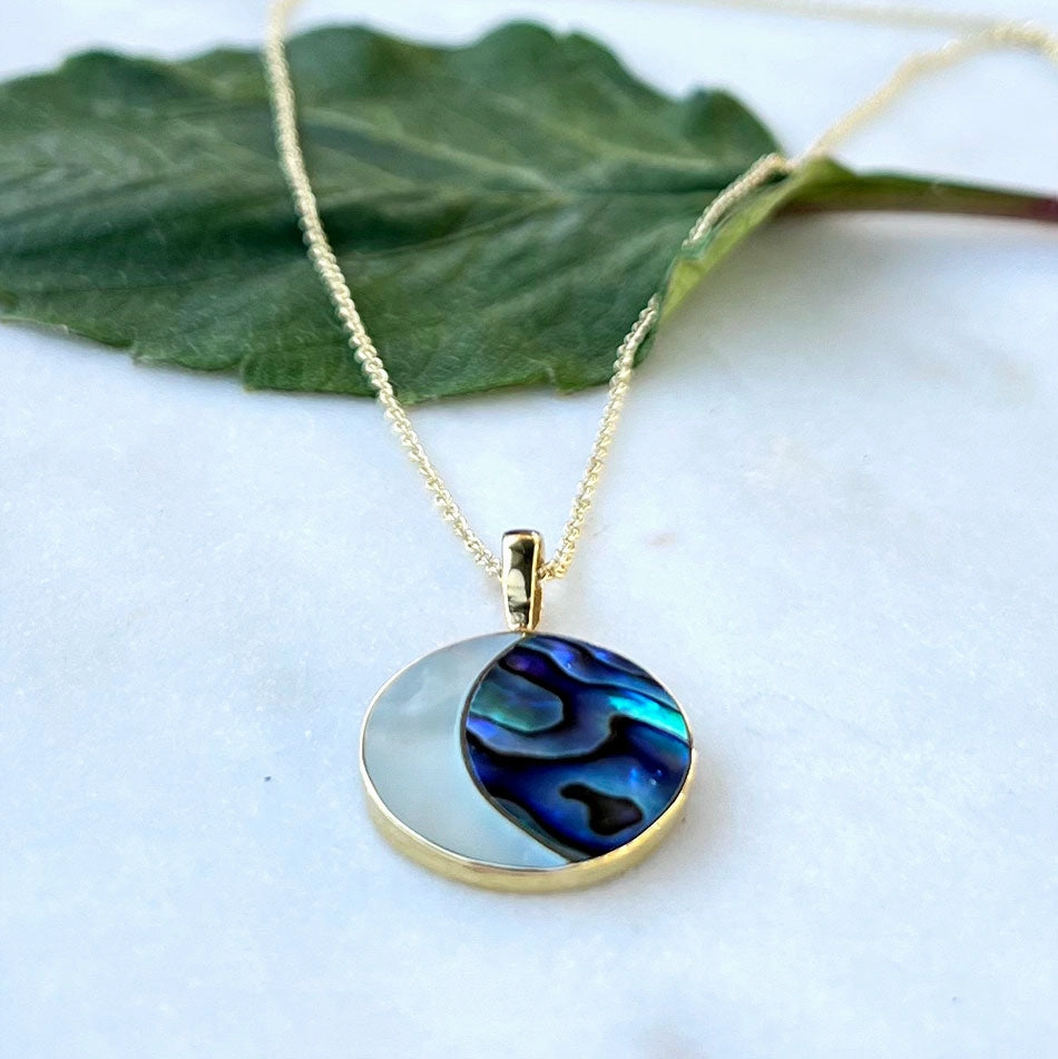 Crescent Moon Necklace - Brass, Indonesia