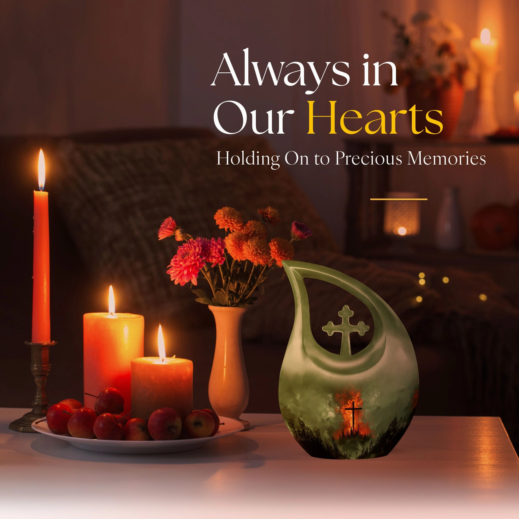 Cross Drop Memorial – The Petite Ash Container