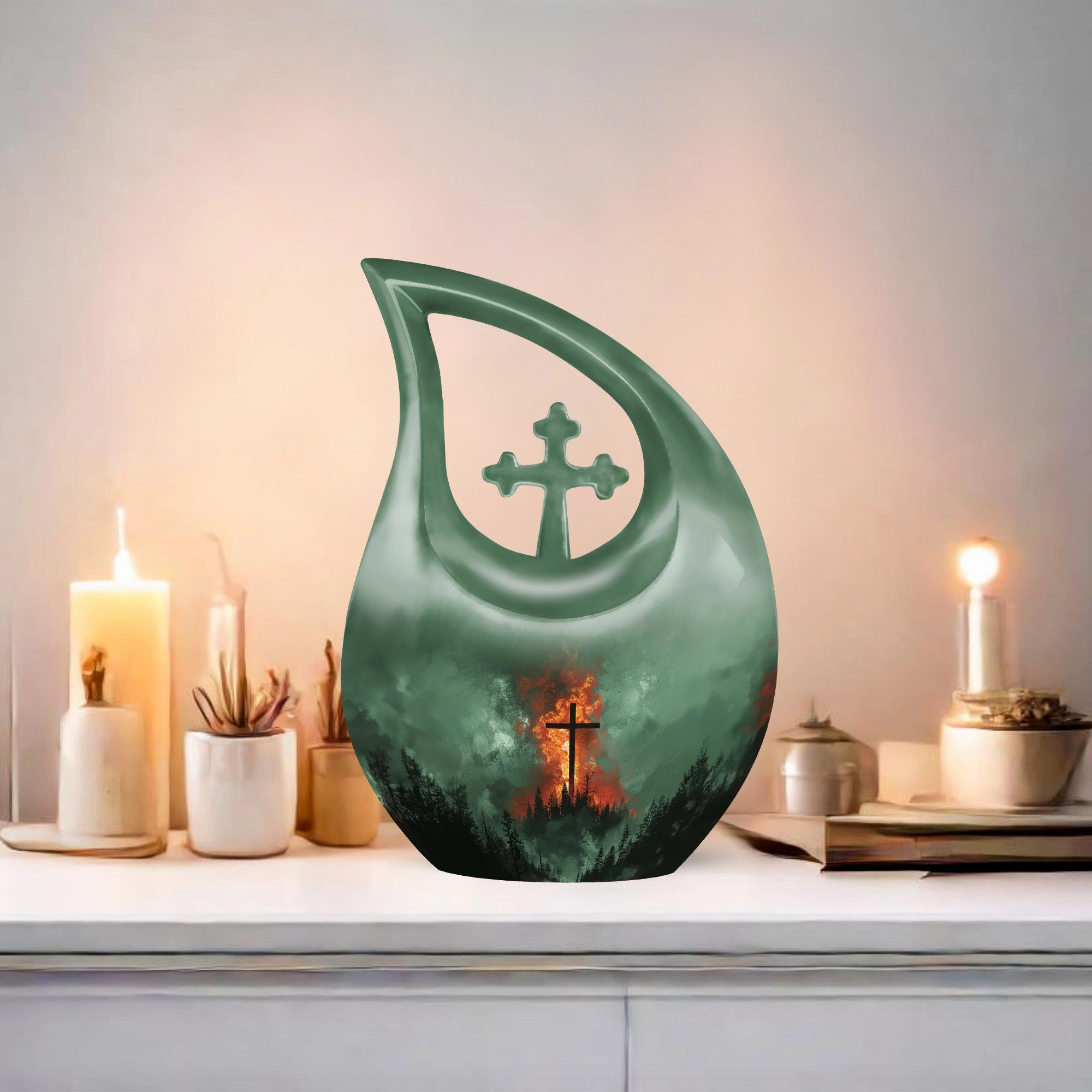 Cross Drop Memorial – The Petite Ash Container