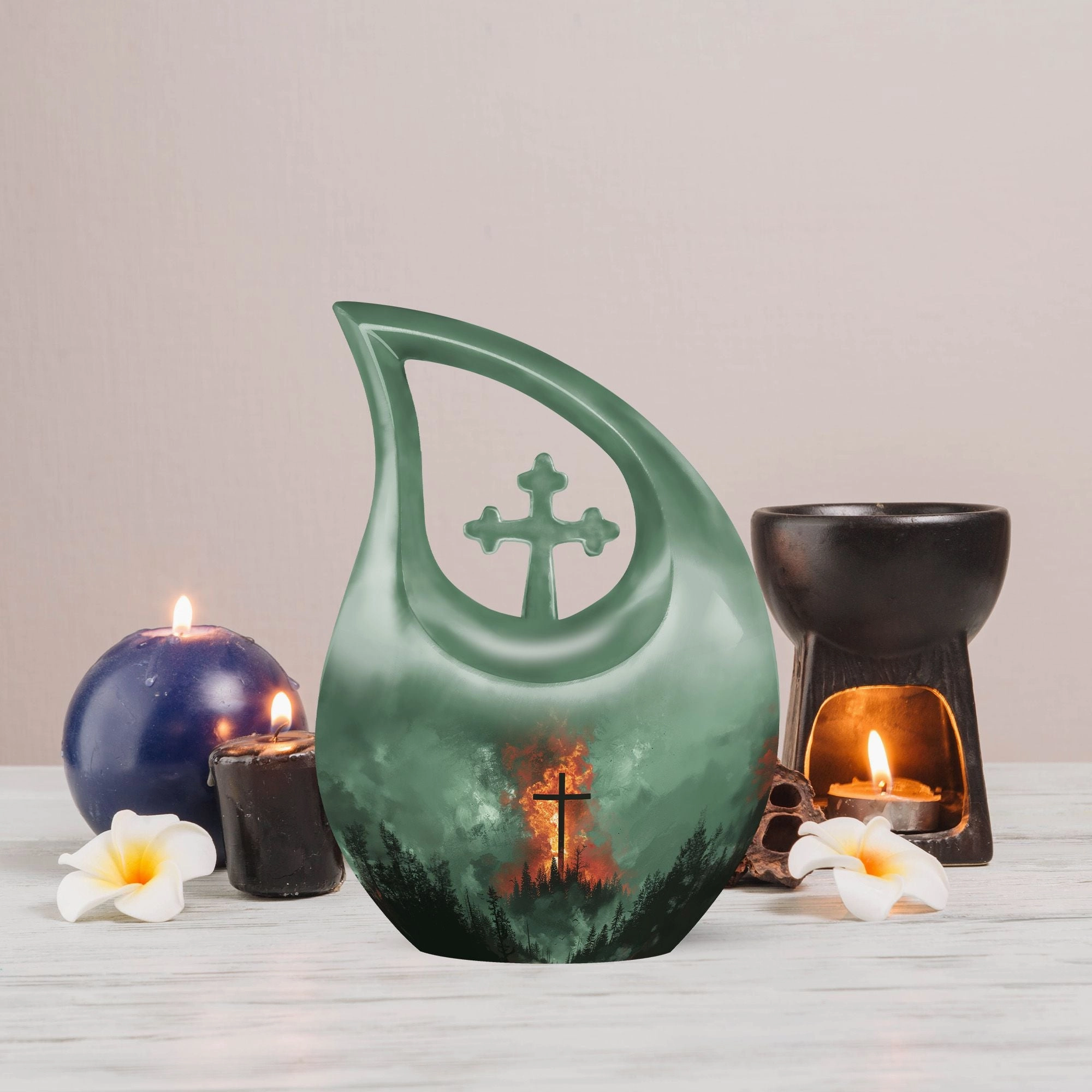 Cross Drop Memorial – The Petite Ash Container