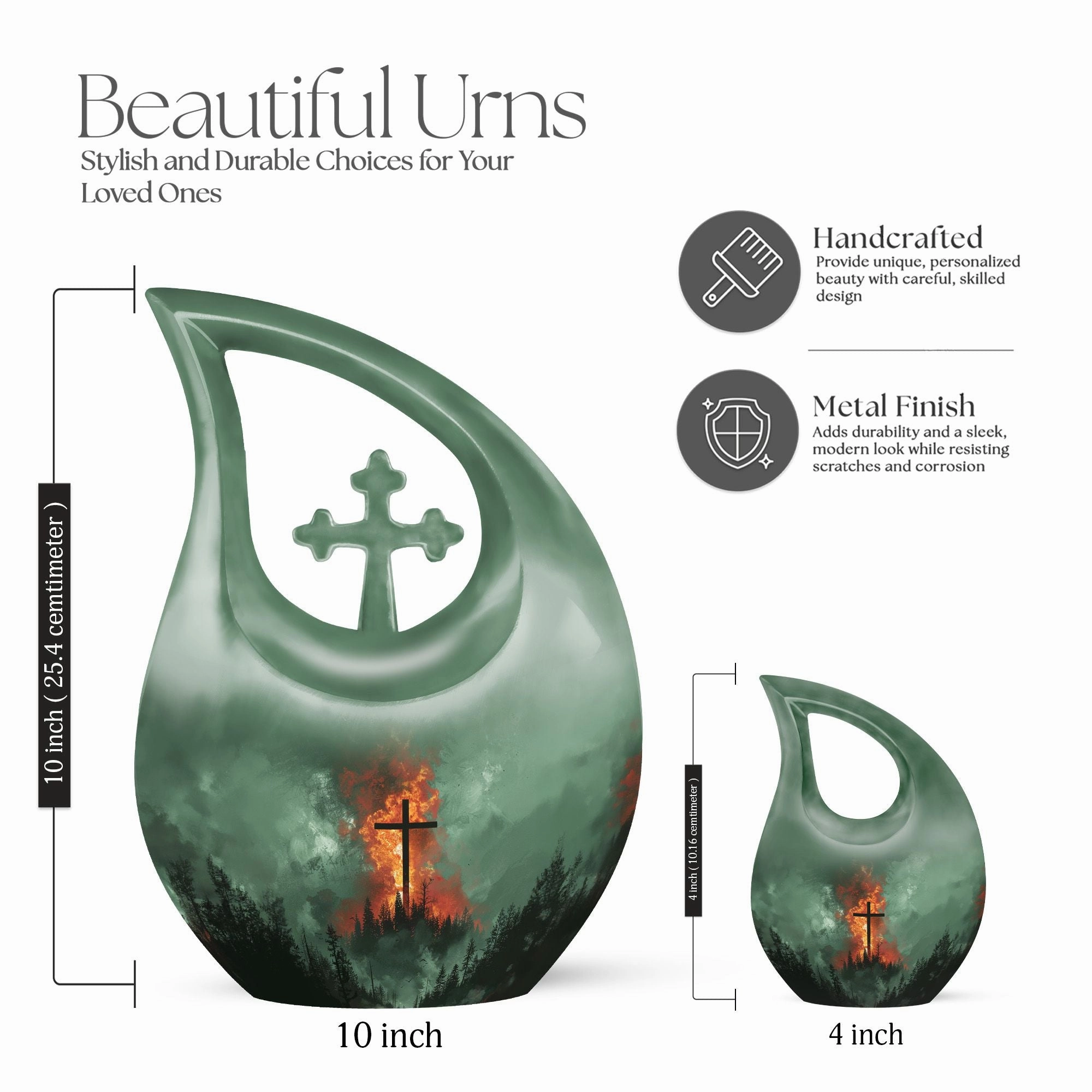 Cross Drop Memorial – The Petite Ash Container