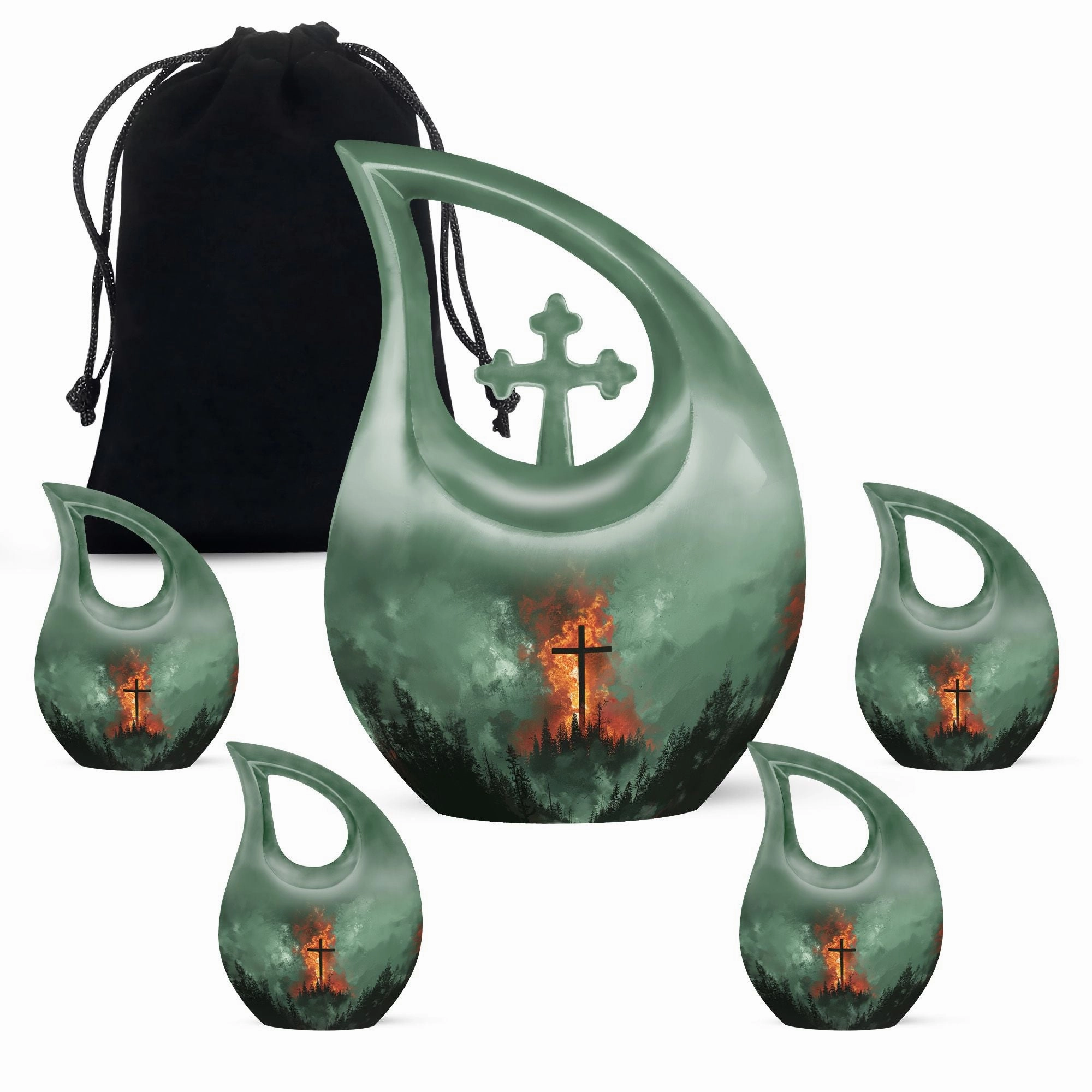 Cross Drop Memorial – The Petite Ash Container