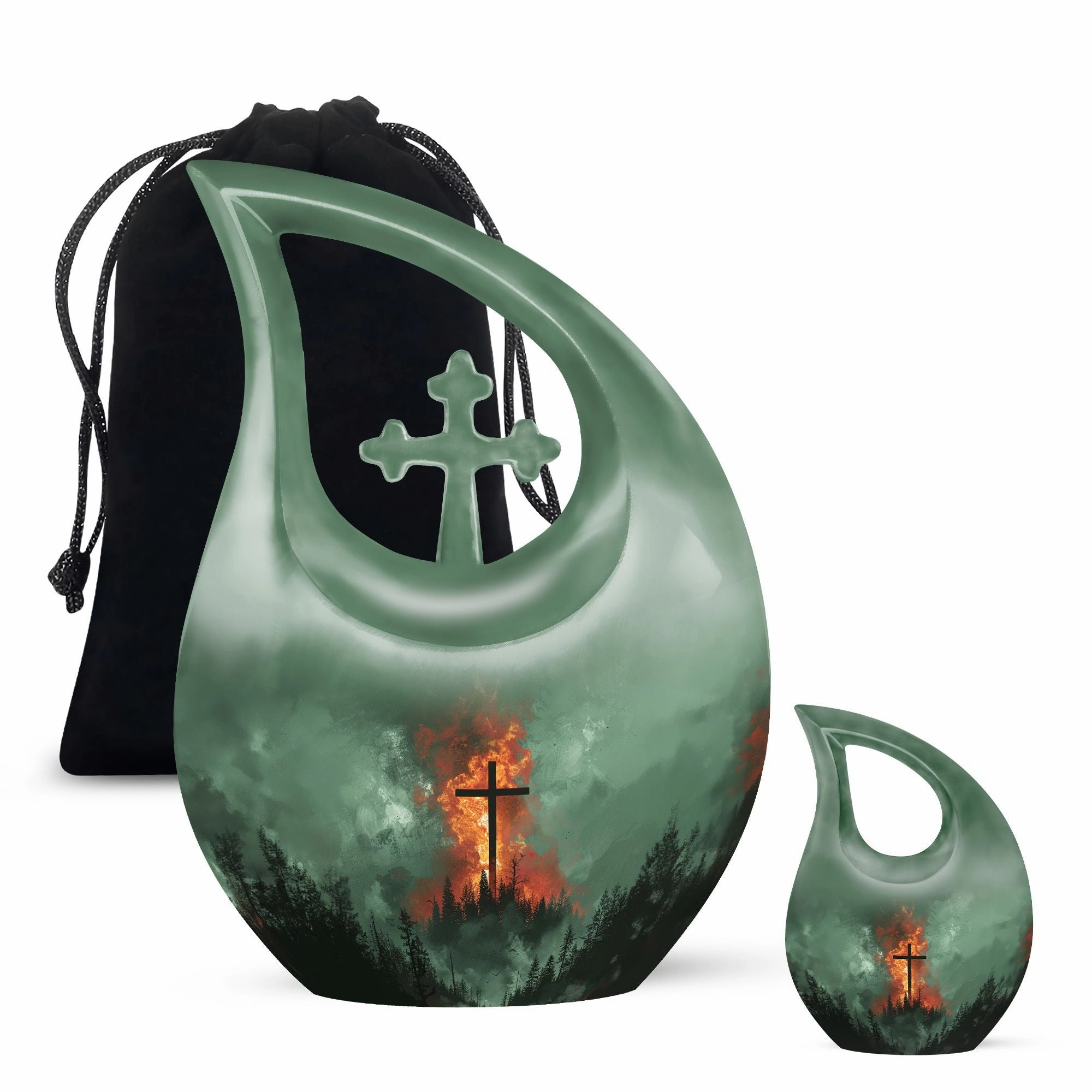Cross Drop Memorial – The Petite Ash Container