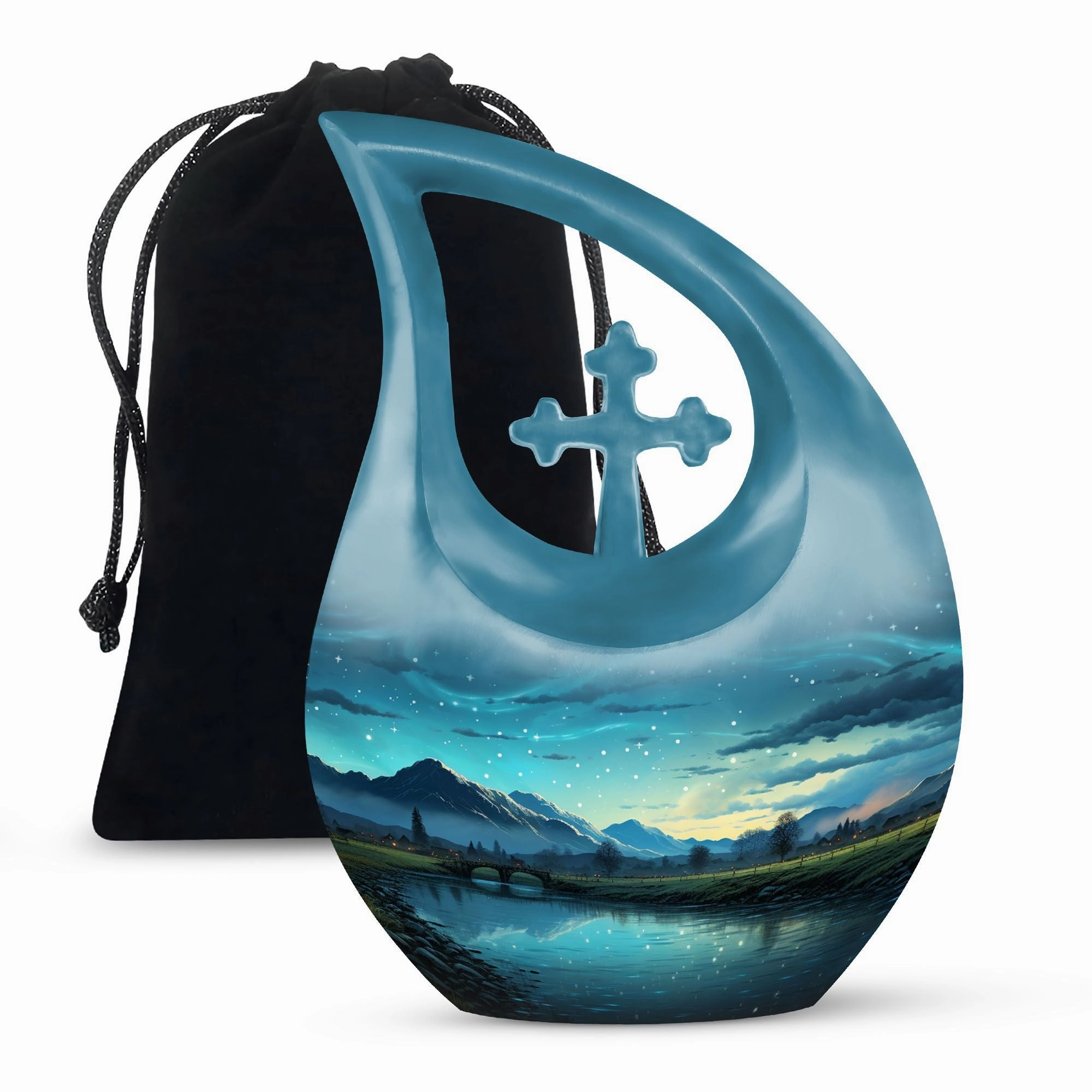 Cross Drop Mountain Urn A Revered Choice for Funeral Options