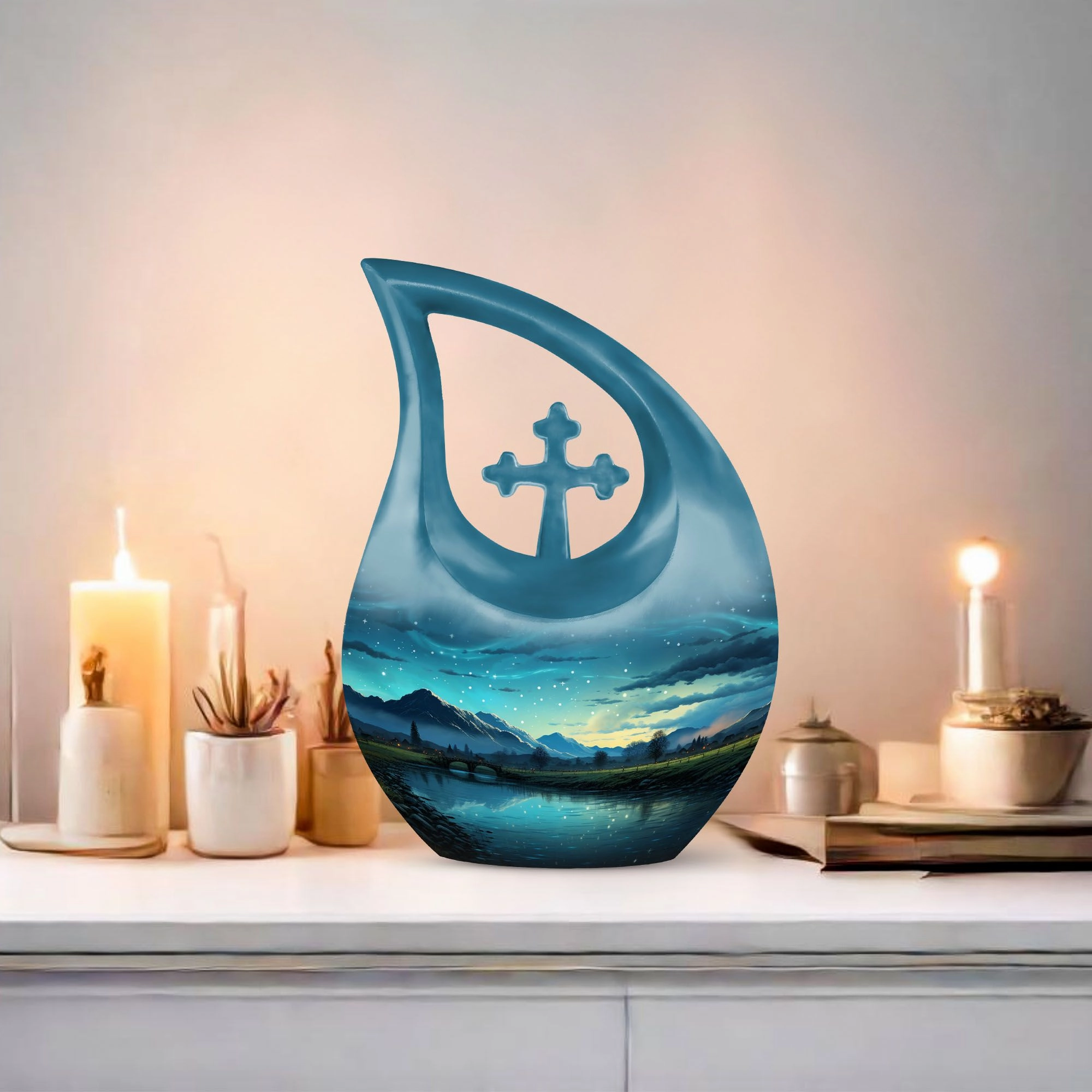Cross Drop Mountain Urn A Revered Choice for Funeral Options