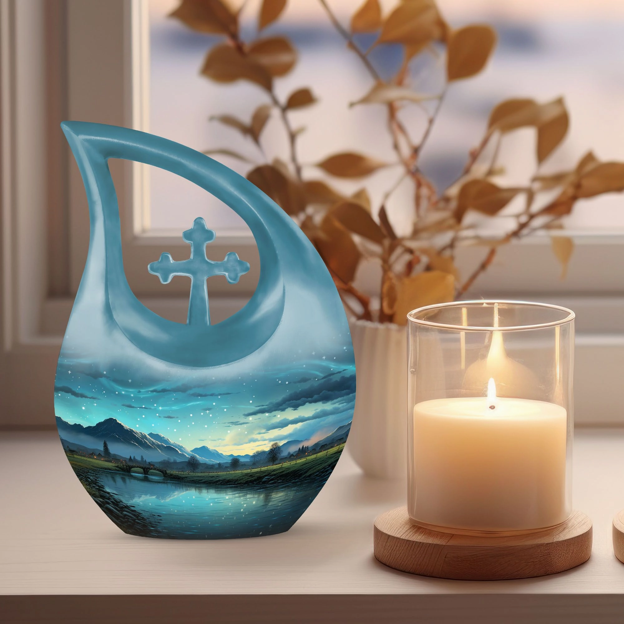 Cross Drop Mountain Urn A Revered Choice for Funeral Options