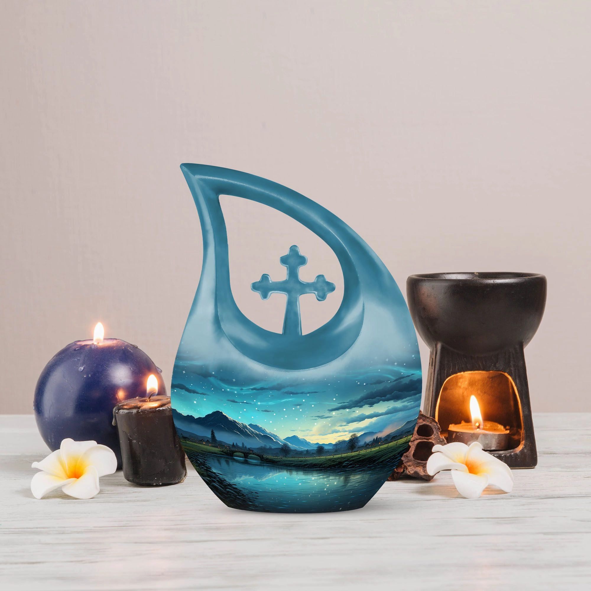 Cross Drop Mountain Urn A Revered Choice for Funeral Options