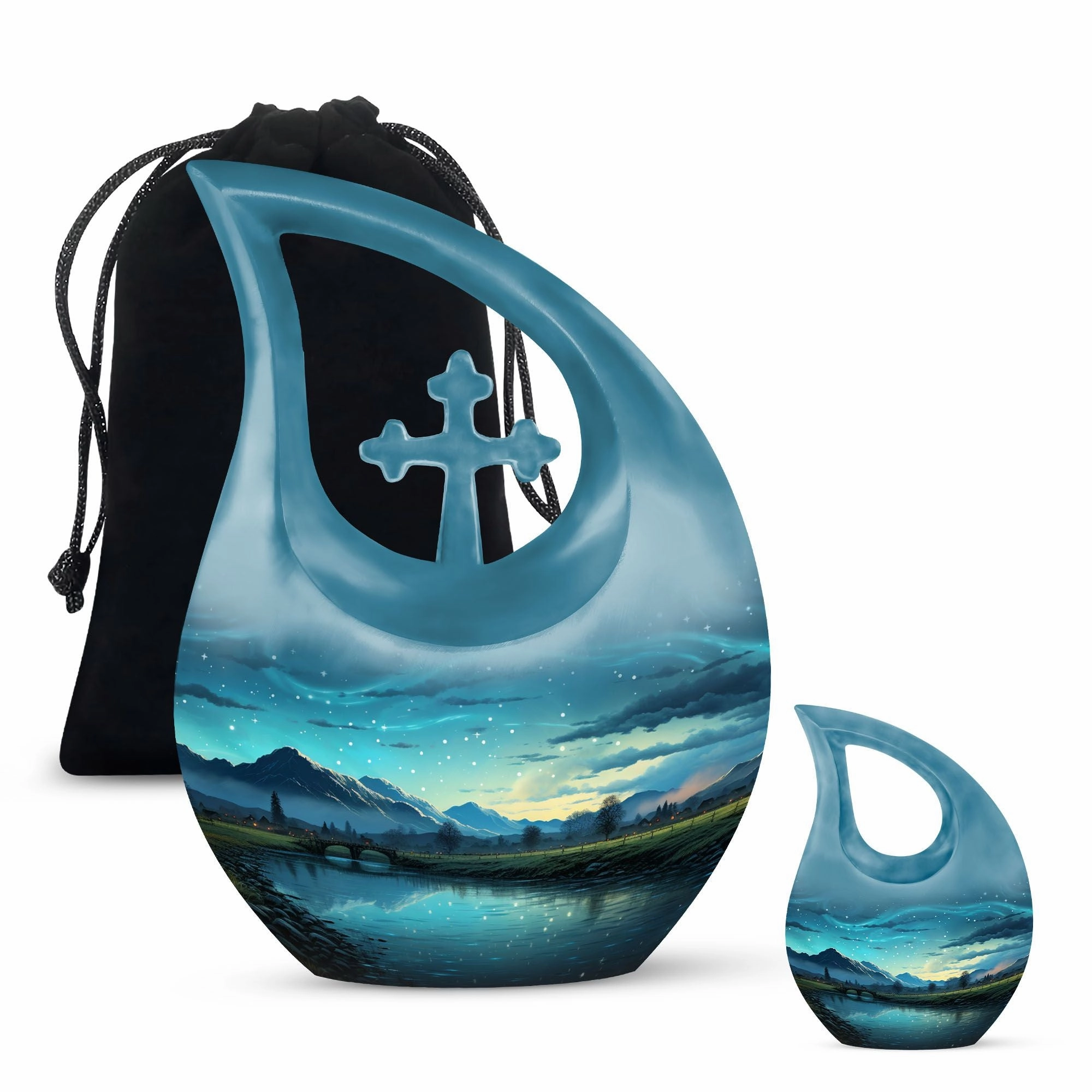 Cross Drop Mountain Urn A Revered Choice for Funeral Options