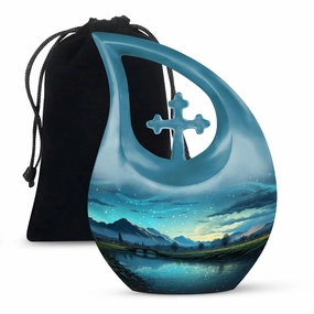 Cross Drop Mountain Urn A Revered Choice for Funeral Options