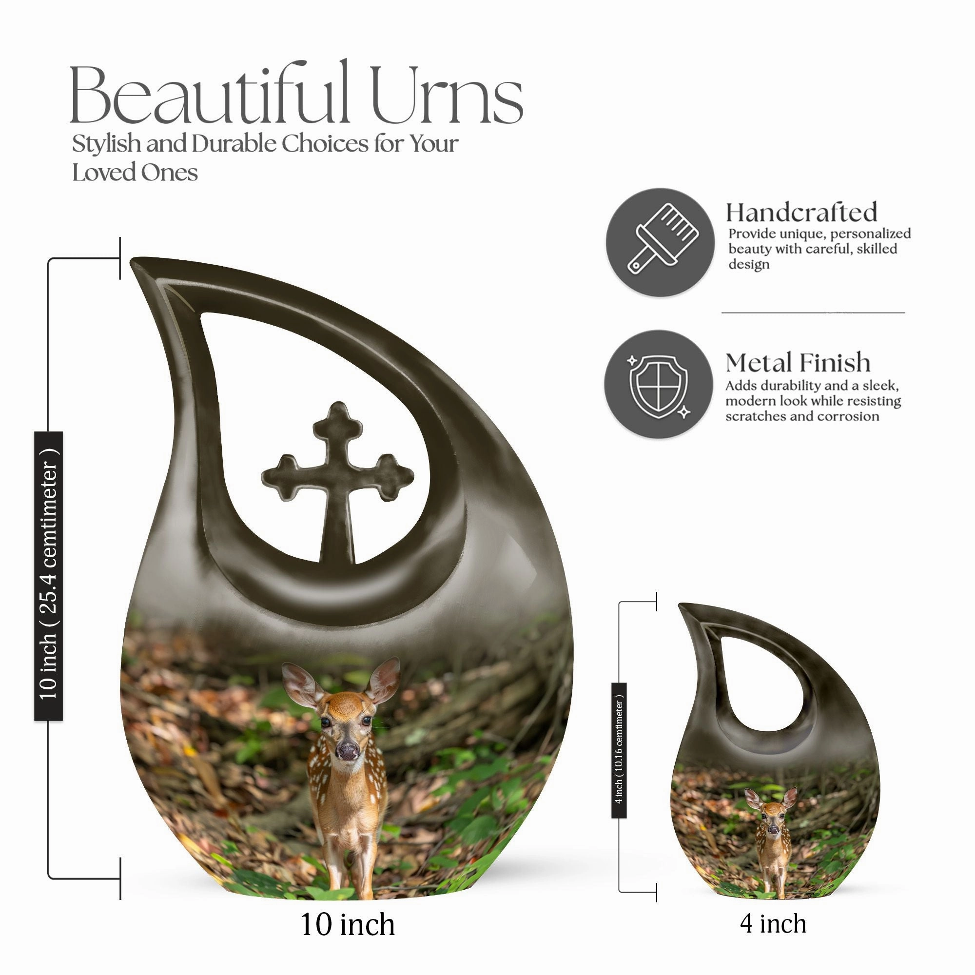 Deer Cremation Urn - Xxl Cremation Urn For Human Ashes