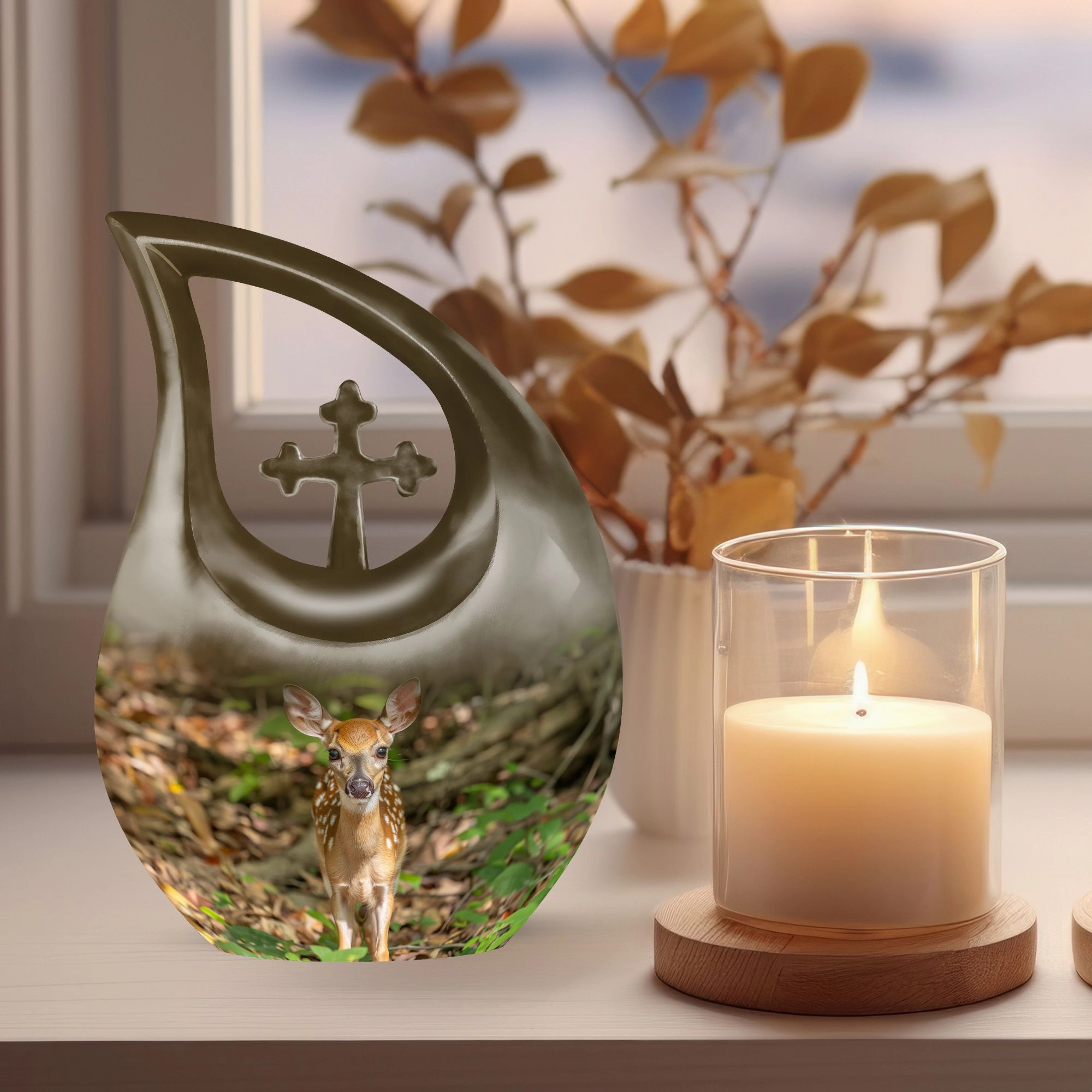 Deer Cremation Urn - Xxl Cremation Urn For Human Ashes