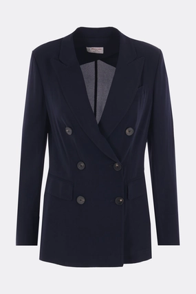 double-breasted jacket in georgette