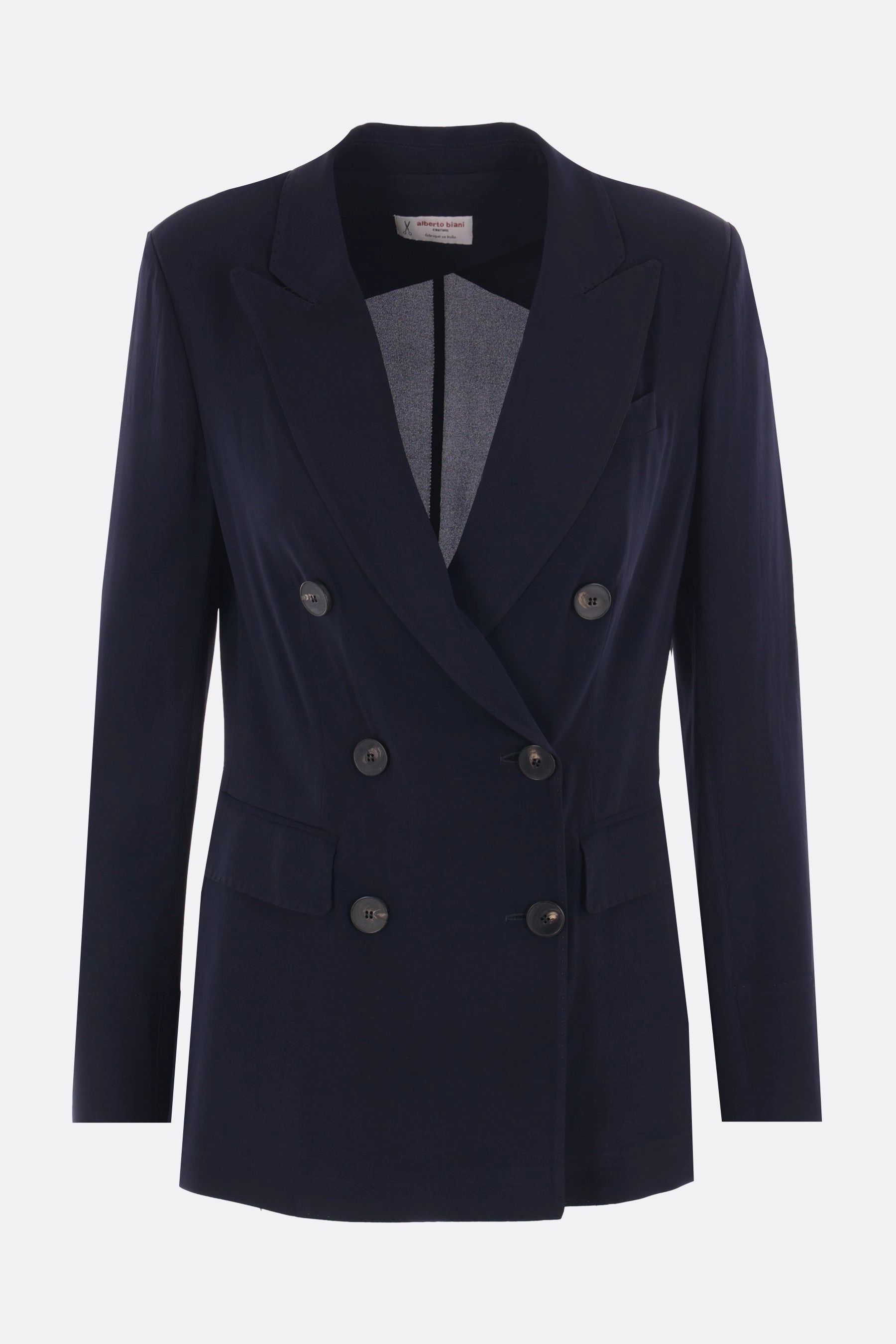 double-breasted jacket in georgette