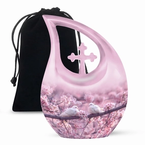 Dove Urn Commemoration: Dignified Small Urn for Ashes