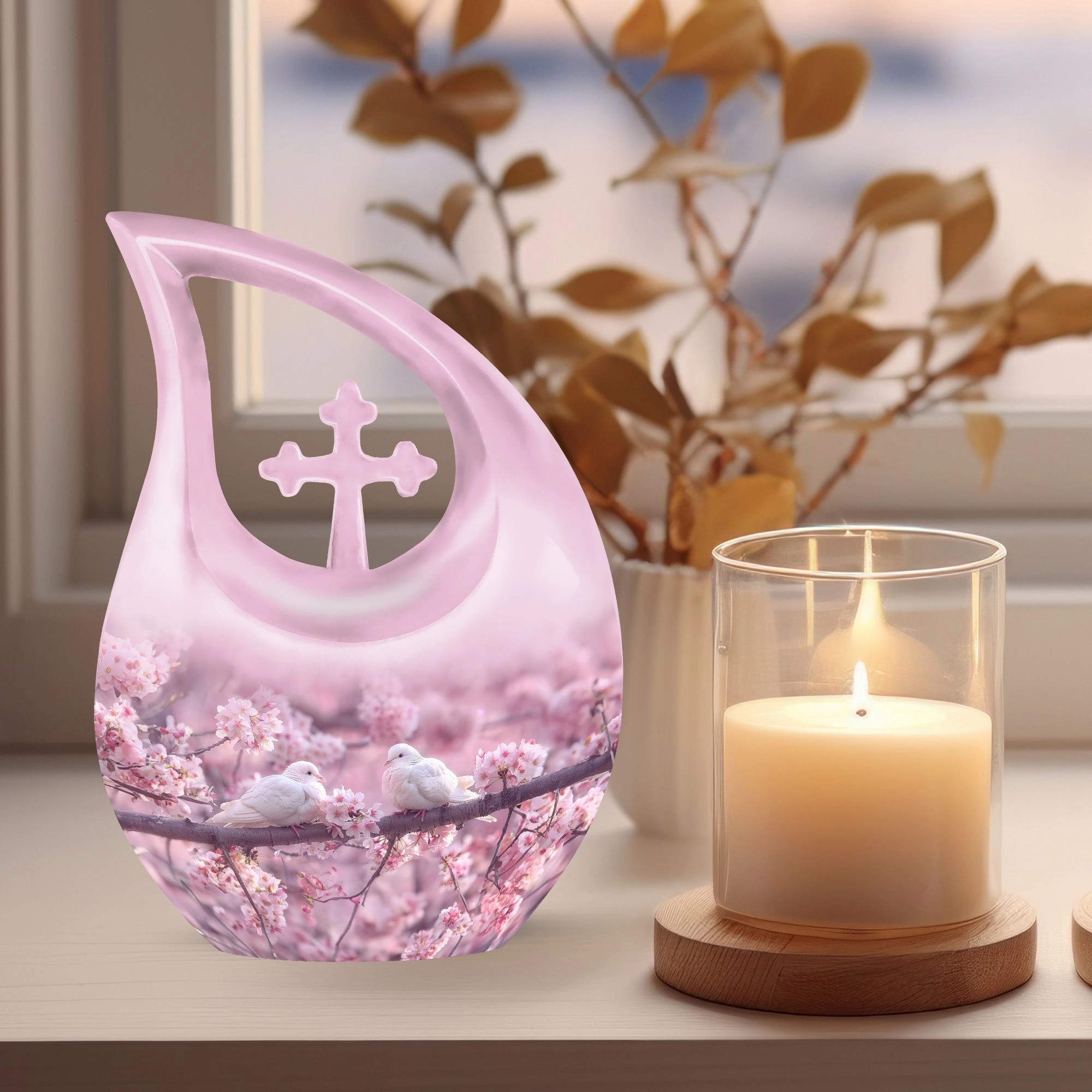 Dove Urn Commemoration: Dignified Small Urn for Ashes