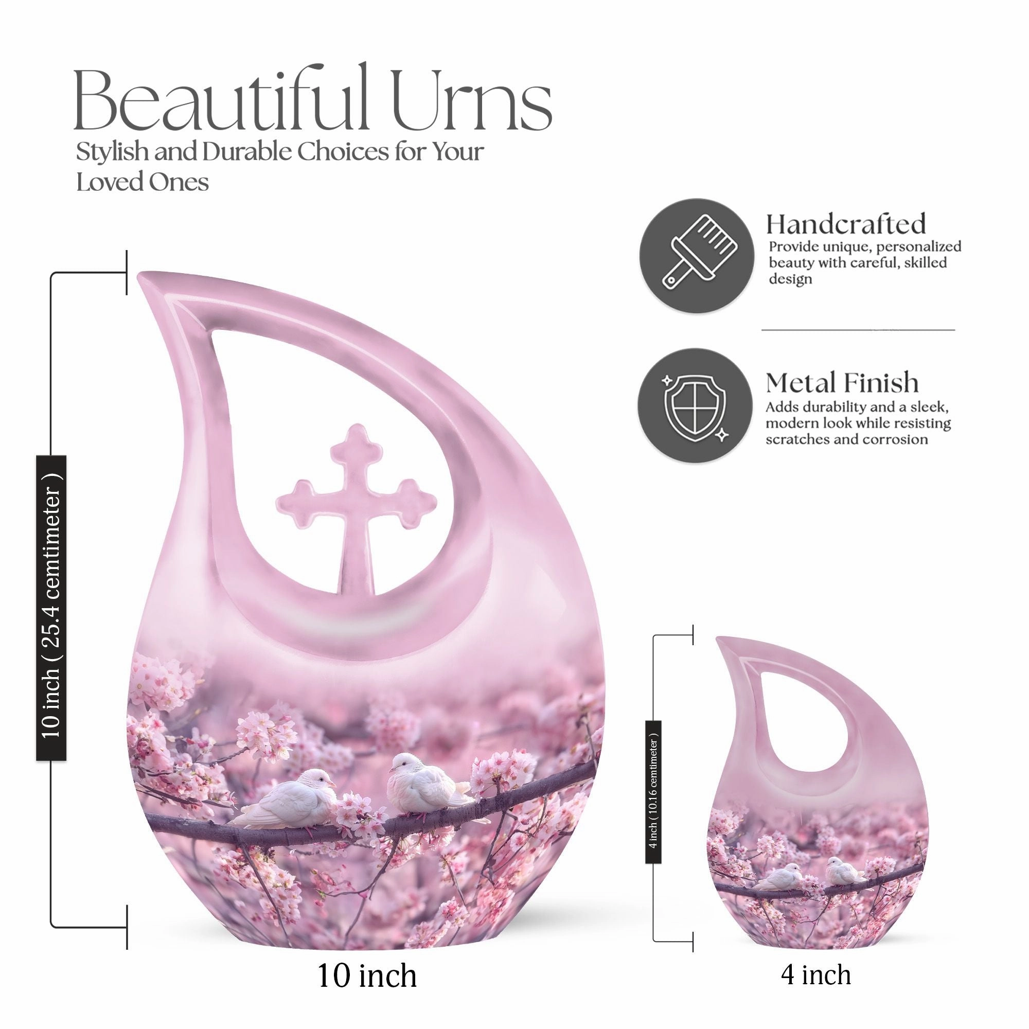 Dove Urn Commemoration: Dignified Small Urn for Ashes
