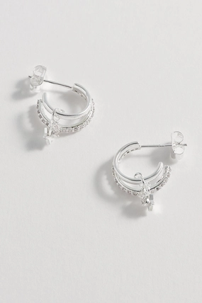 Duo Pave Star Hoops