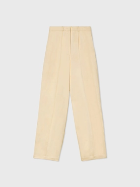 Egg Pant in Satin Crepe - Butter