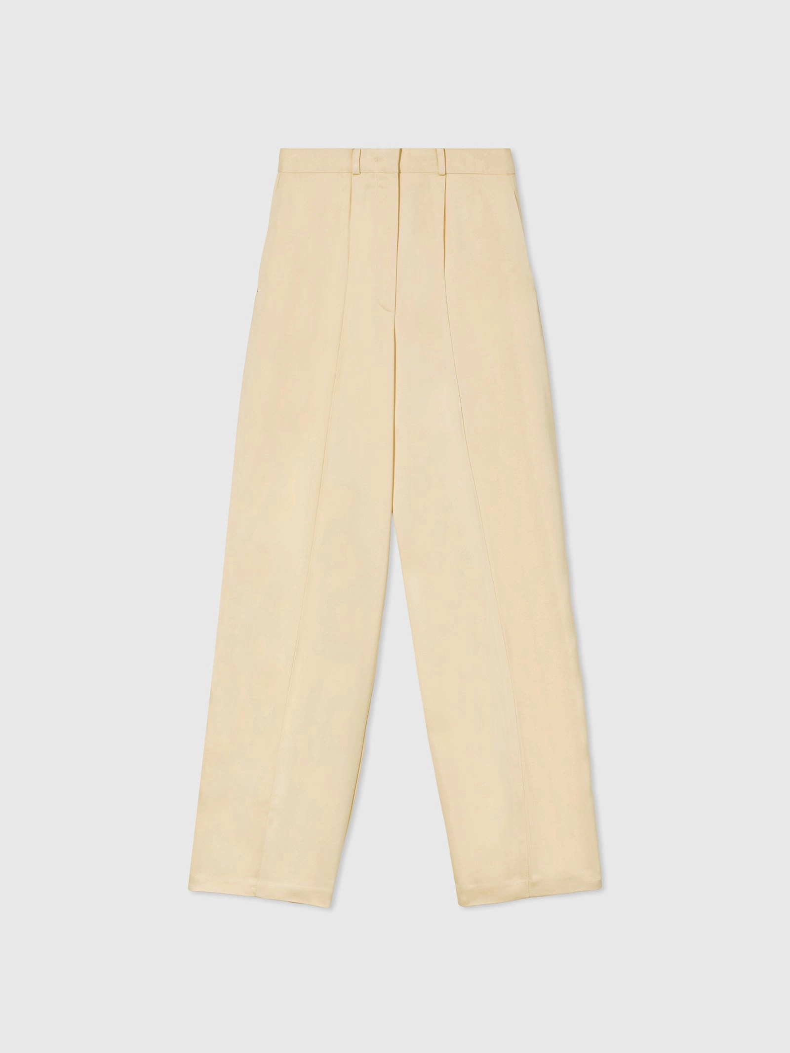 Egg Pant in Satin Crepe - Butter