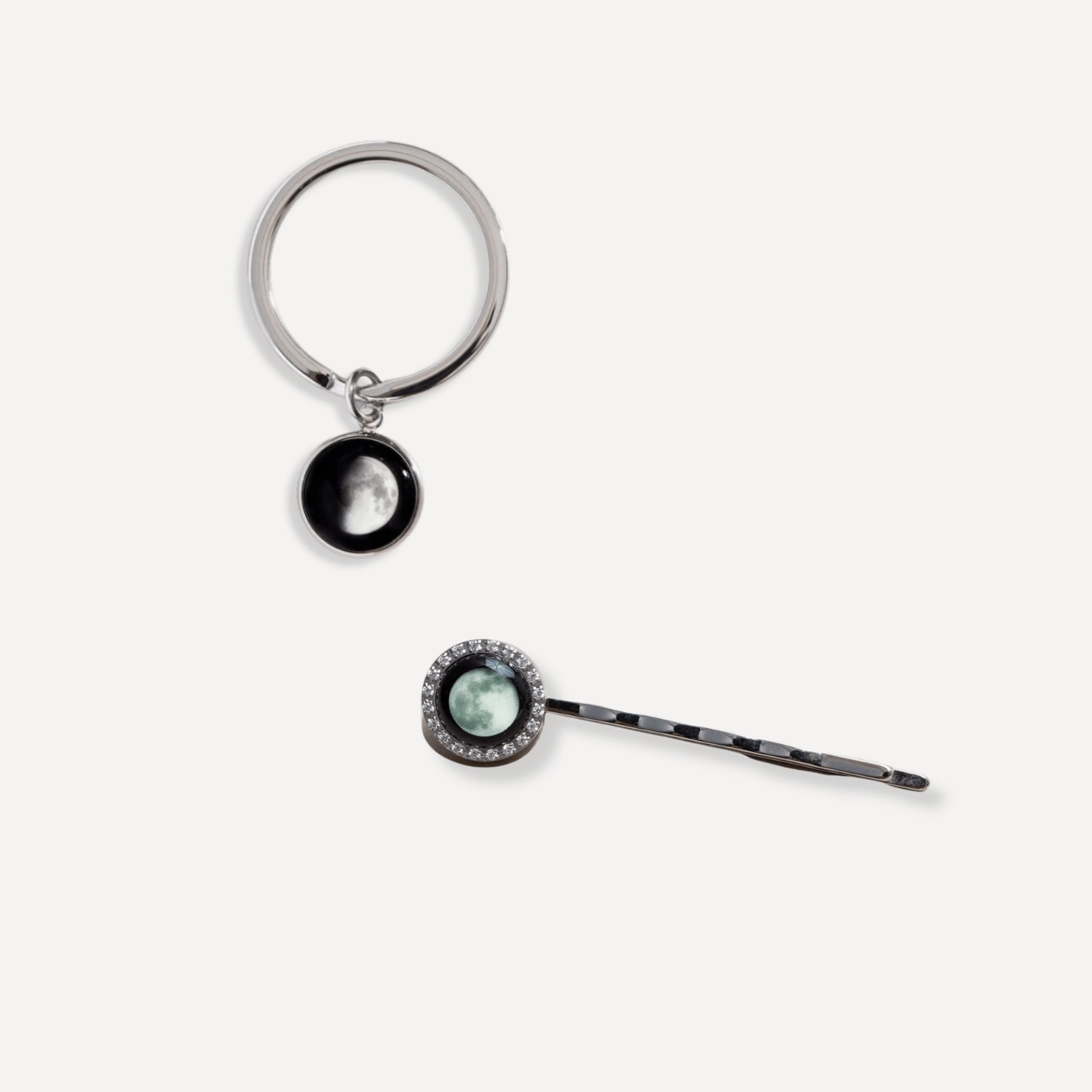 Elysian Hairpin & Moon Memory Keychain Bundle